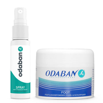 odaban® antiperspirant + foot and shoe powder set